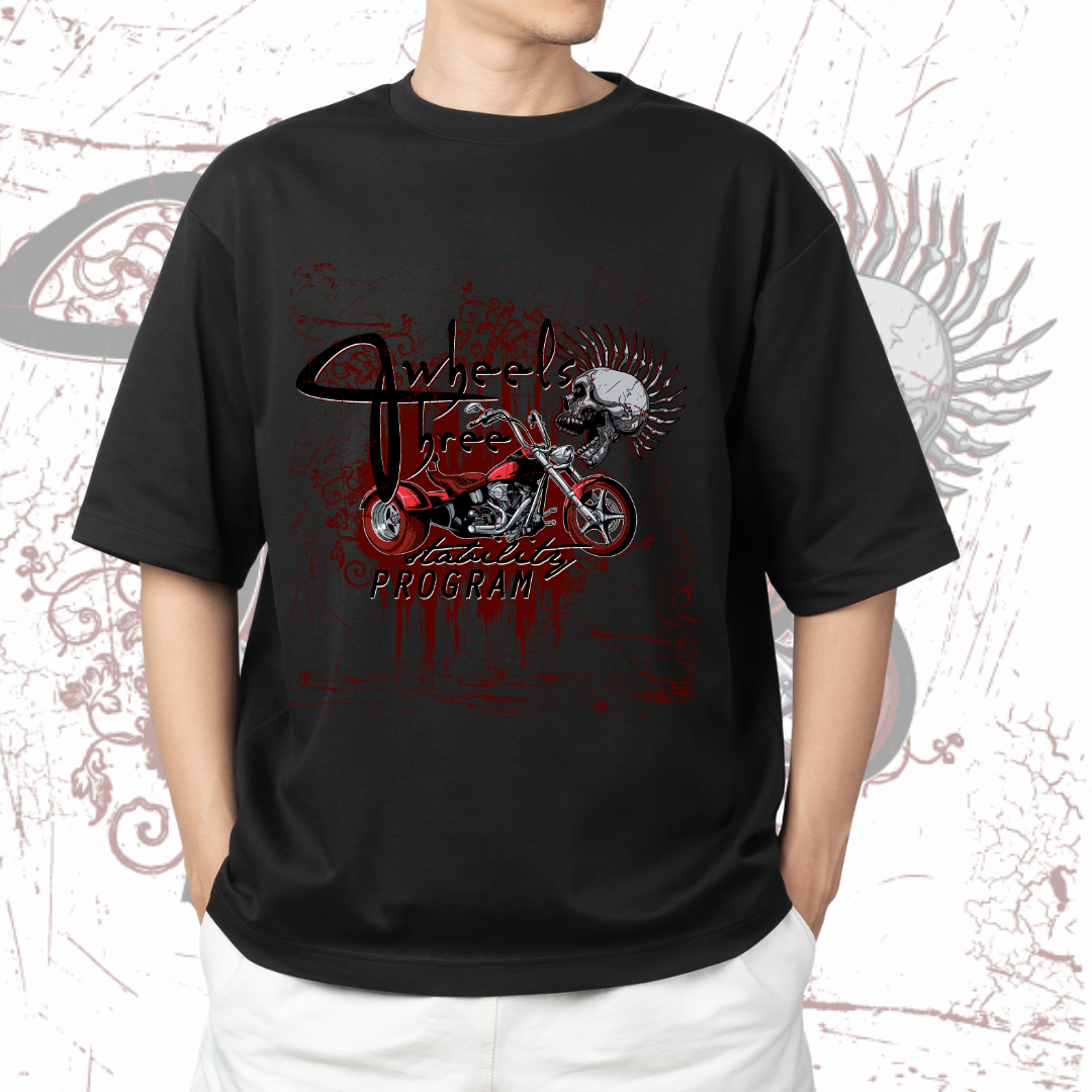 Three-Wheel Rebel Oversized Tee