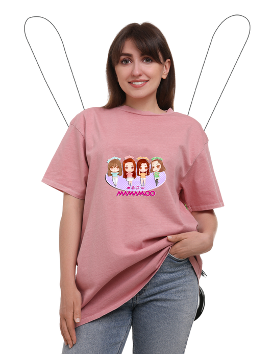 MAMAMOO "Chibi Group" Graphic Oversized T-Shirt