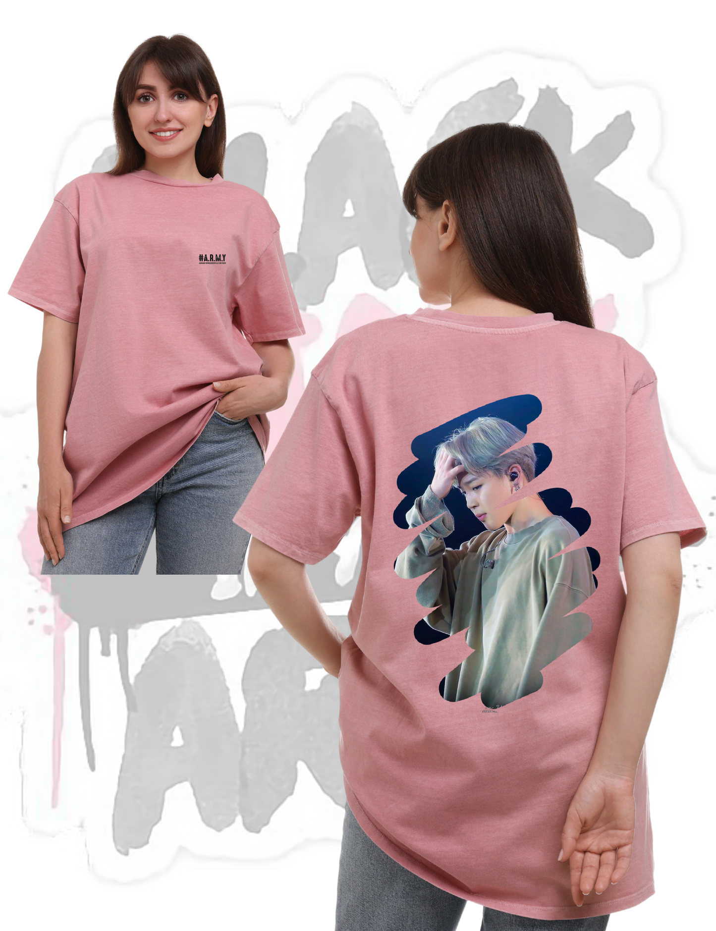 Women's BTS Jimin "A.R.M.Y" Graphic Oversized T-Shirt